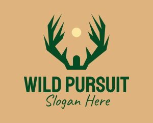 Deer Antler Hunting logo design