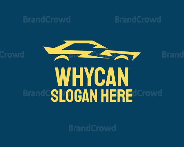 Yellow Flash Car Logo