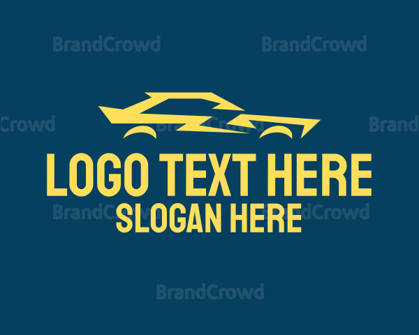 Yellow Flash Car Logo