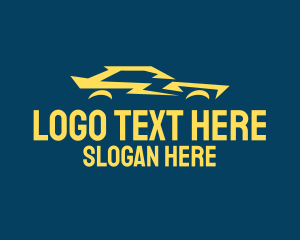 Car Rental - Yellow Flash Car logo design