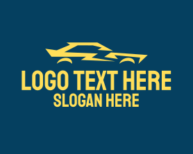 Car - Yellow Flash Car logo design