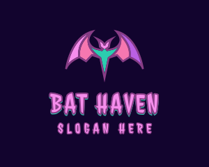 Bat - Bat Wings Halloween logo design