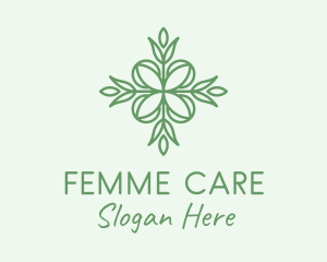 Organic Skin Care Leaf  logo design