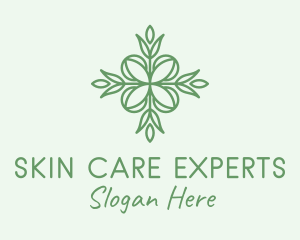 Organic Skin Care Leaf  logo design