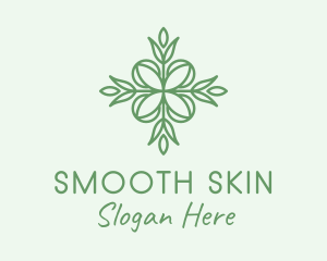 Organic Skin Care Leaf  logo design