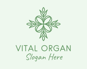 Organic Skin Care Leaf  logo design