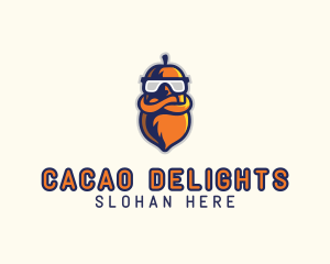 Vegan Cacao Fruit  logo design
