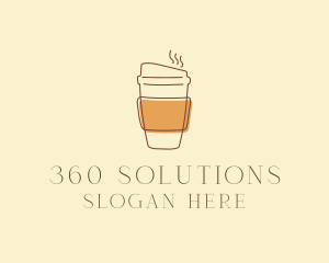 Reusable Coffee Cup Cafe  logo design