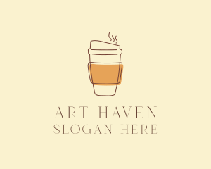 Reusable Coffee Cup Cafe  logo design