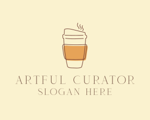 Reusable Coffee Cup Cafe  logo design