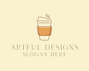 Reusable Coffee Cup Cafe  logo design