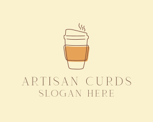 Reusable Coffee Cup Cafe  logo design