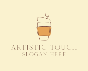 Reusable Coffee Cup Cafe  logo design