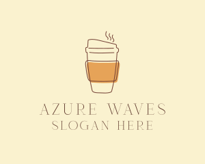 Reusable Coffee Cup Cafe  logo design