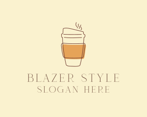 Reusable Coffee Cup Cafe  logo design