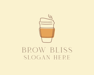 Reusable Coffee Cup Cafe  logo design