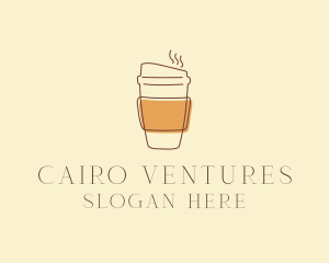 Reusable Coffee Cup Cafe  logo design