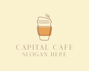 Reusable Coffee Cup Cafe  logo design