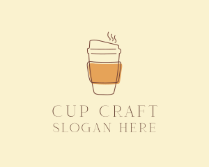 Reusable Coffee Cup Cafe  logo design