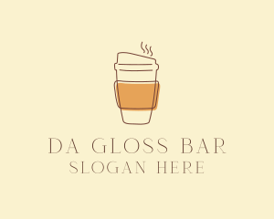 Reusable Coffee Cup Cafe  logo design