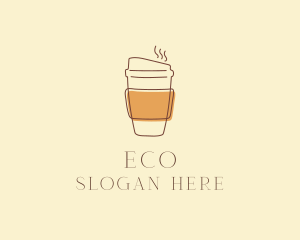 Reusable Coffee Cup Cafe  logo design