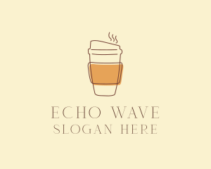 Reusable Coffee Cup Cafe  logo design