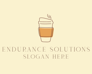 Reusable Coffee Cup Cafe  logo design