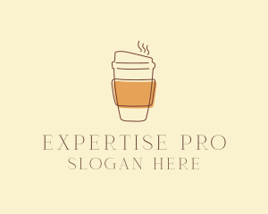 Reusable Coffee Cup Cafe  logo design