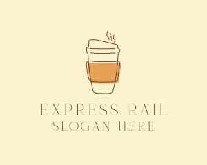 Reusable Coffee Cup Cafe  logo design