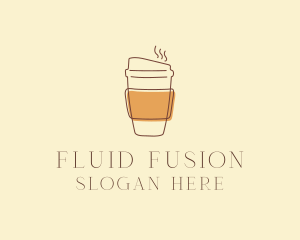 Reusable Coffee Cup Cafe  logo design