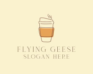 Reusable Coffee Cup Cafe  logo design