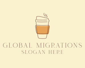 Reusable Coffee Cup Cafe  logo design