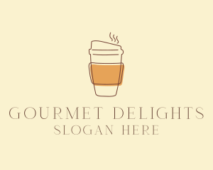 Reusable Coffee Cup Cafe  logo design