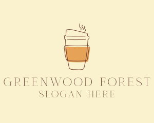 Reusable Coffee Cup Cafe  logo design