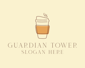 Reusable Coffee Cup Cafe  logo design