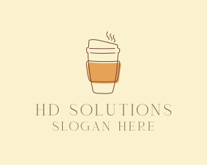 Reusable Coffee Cup Cafe  logo design