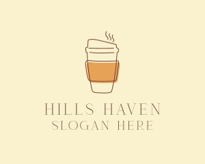 Reusable Coffee Cup Cafe  logo design