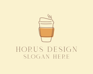 Reusable Coffee Cup Cafe  logo design