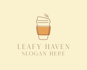 Reusable Coffee Cup Cafe  logo design