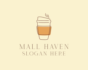 Reusable Coffee Cup Cafe  logo design