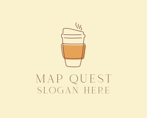 Reusable Coffee Cup Cafe  logo design