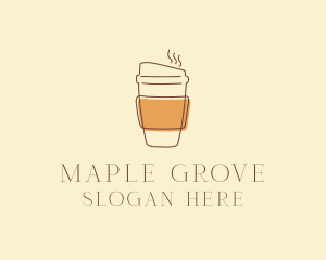 Reusable Coffee Cup Cafe  logo design