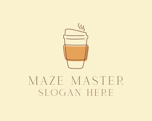 Reusable Coffee Cup Cafe  logo design