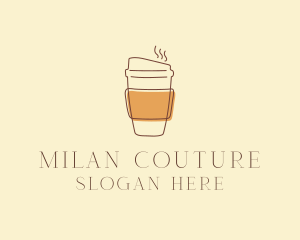 Reusable Coffee Cup Cafe  logo design