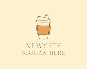 Reusable Coffee Cup Cafe  logo design