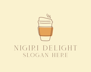 Reusable Coffee Cup Cafe  logo design