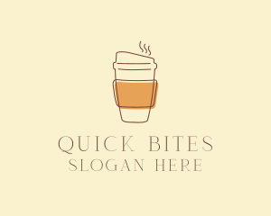 Reusable Coffee Cup Cafe  logo design