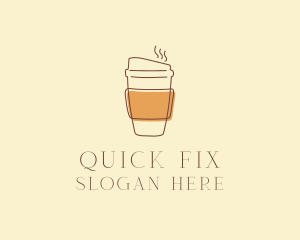 Reusable Coffee Cup Cafe  logo design