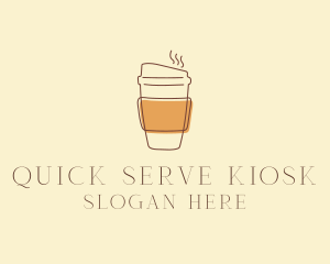 Reusable Coffee Cup Cafe  logo design