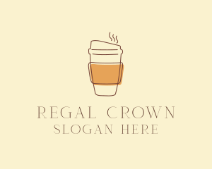 Reusable Coffee Cup Cafe  logo design